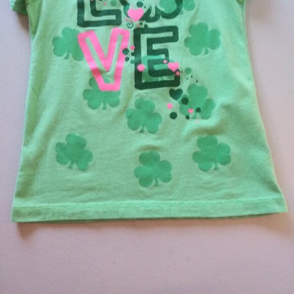 St. Patrick's Day girl's size 6 green and pink top - Picture 3 of 13